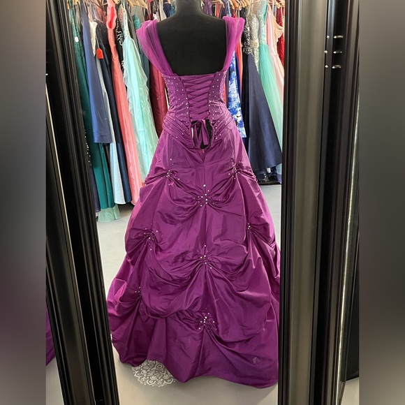 Mori Lee Vibrant Purple Prom Dress - Picture 2 of 5